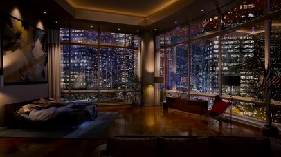 大雪天都市房间