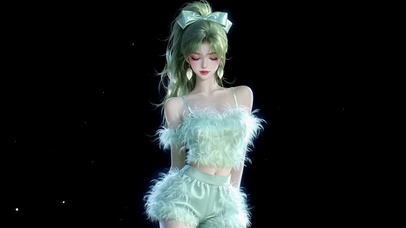 薄荷绒绒的甜酷少女