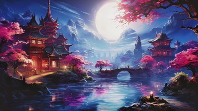 古韵唯美梦境插画