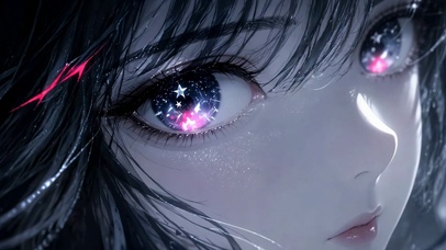 眼眸藏星空美少女