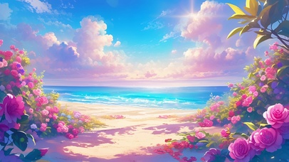 治愈海边玫瑰