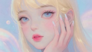 金发少女插画