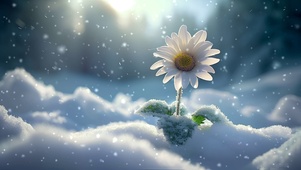 雪中小花