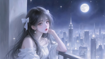 二次元月夜都市少女