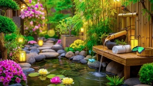 溪水潺潺