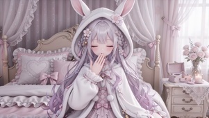可爱兔耳少女