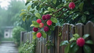 雨天的杨梅