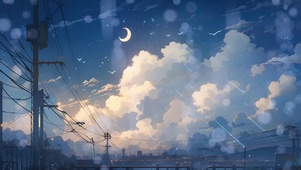 夜空下