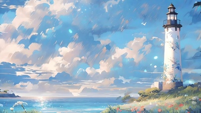 海边灯塔