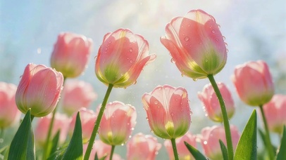 露水郁金香