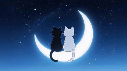 月亮上猫咪