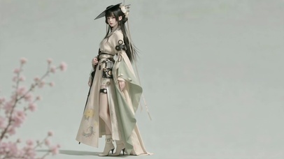 古风樱花赛博风美少女