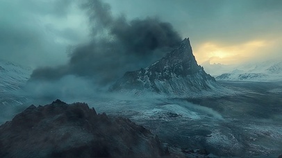 迷雾火山岛奇观