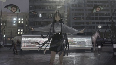 酷炫女孩少女眼睛斑马