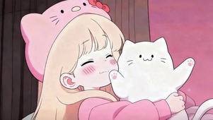 女孩和她的猫