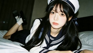俏皮水手服少女
