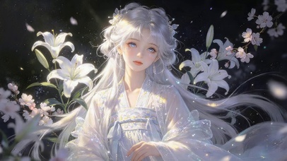 治愈白色系少女