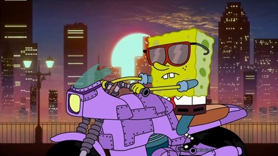 海绵宝宝骑摩托