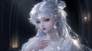 清冷闪钻月神美少女