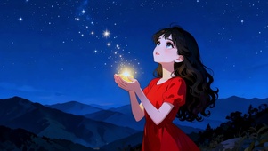 夜空星光女孩