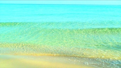 4K清澈沙滩海浪