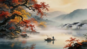 秋水景色