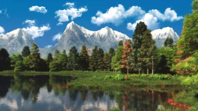 4K唯美治愈雪山森林护眼风景