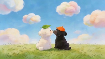 草地上可爱狗狗