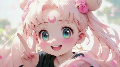 比耶的动漫插画美少女