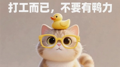 可爱猫咪打工而已不要有鸭力