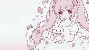 可爱草莓女孩