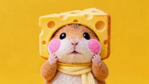 可爱的奶酪小仓鼠