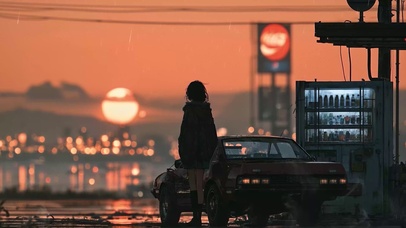 街道的少女
