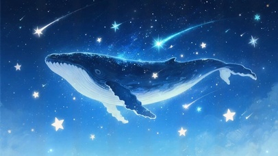 唯美星空鲸鱼