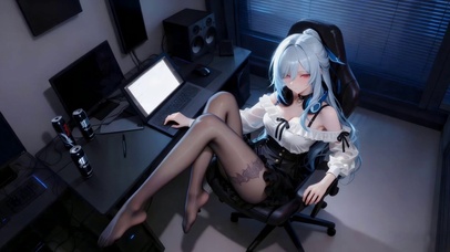 办公室黑丝女孩（全景版）