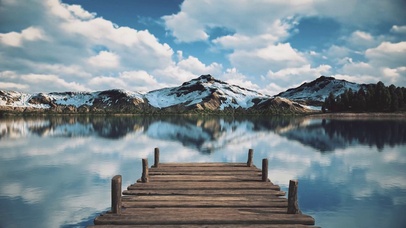 唯美湖景