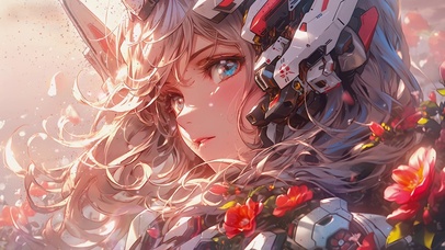 4K 花卉机甲少女