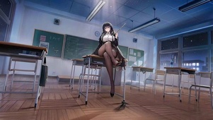 黑丝美女