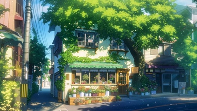 夏日街边花店