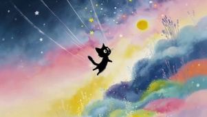 可爱小黑猫