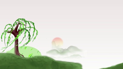 春天柳树绿叶惊蛰节气