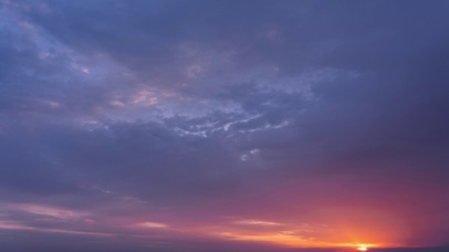 4k唯美日出朝阳火烧云天空云彩