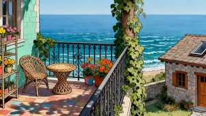 蓝天白云花草树木带鱼屏双屏