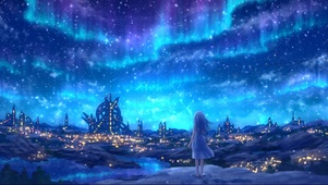 冬季极光之夜
