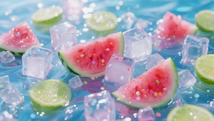小清新水面西瓜