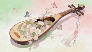 琵琶花草树