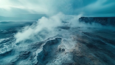 迷雾火山岛风光