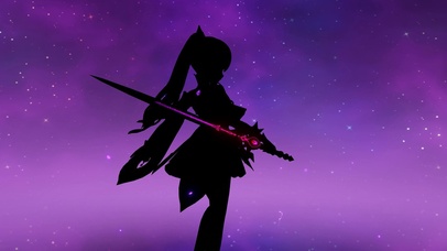 4k星空下的女剑士