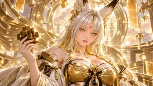 鎏金狐耳少女心月狐