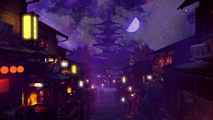 紫星月の夜